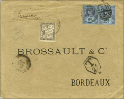 Càd LONDON / GB 2 1/2 Pences (2) (émission De 1887) Sur Lettre 3 Ports Insuffisamment Affranchie Pour Bordeaux à 5 Pence - Postal Rates