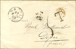 Càd NAPOLI Sur Lettre Non Affranchie Pour Dijon. Au Recto, Taxe Tampon 5. 1880. - TB. - Postal Rates