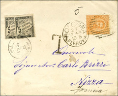 Oblitération BOLOGNA / Italie 20 Centesimi (émission De 1879) Sur Lettre Insuffisamment Affranchie Pour Nice à 20c Au Li - Postal Rates