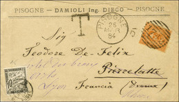 Oblitération PISOGNE / Italie 20 Centesimi (émission De 1879) Sur Lettre Insuffisamment Affranchie Pour Pierrelatte Réex - Postal Rates
