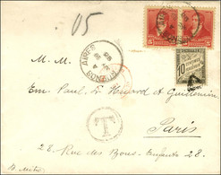 Càd BUENOS AYRES / Argentine 5 Centavos (2) (émission De 1892) Sur Lettre Insuffisamment Affranchie Pour Paris à 10 Cent - Maritime Post