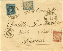 Càd BUENOS AYRES / Argentine 12 Centavos (émission De 1892) Sur Lettre 2 Ports Insuffisamment Affranchie Pour Nérondes à - Maritime Post