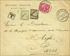 Càd PORT SAID / Egypte 5 Millièmes (émission De 1888) Sur Lettre Insuffisamment Affranchie Pour Paris à 5 Millièmes Au L - Maritime Post