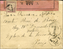 Lettre Non Affranchie En Provenance D'Afrique Du Sud Pour Paris. A L'arrivée, Triangle Du Bureau Central / Taxe N° 37 (t - Maritime Post