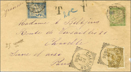 Càd SHERIBON / Indes Néerlandaises 15 Cents (émission De 1891) Sur Lettre Insuffisamment Affranchie Pour Chaville à 15 C - Maritime Post