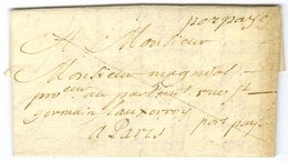 Lettre Avec Texte Daté De Riom Pour Paris. Au Recto, Mention Manuscrite '' Port Payé ''. 1698. - TB / SUP. - ....-1700: Precursors