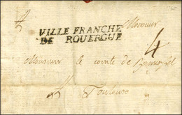 VILLEFRANCHE / DE / ROUERGUE (L N°7) Sur Lettre Avec Texte Daté. 1765. - SUP. - 1701-1800: Vorläufer XVIII
