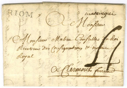 '' Maringues '' + RIOM (L N° 2). 1768. - TB / SUP. - R. - 1701-1800: Precursors XVIII