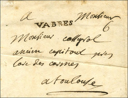 VABRES (L N° 1) Sur Enveloppe Avec Texte Daté Du 22 Janvier 1747. - SUP. - R. - 1701-1800: Precursors XVIII