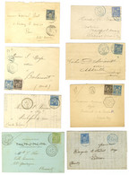 Lot De 38 Lettres Au Type Sage Avec Bonnes Oblitérations Paris Et Province. - B / TB. - Collections
