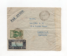 !!! COTE DES SOMALIS, LETTRE DE DJIBOUTI DU 17/4/1940 POUR LONDRES AVEC CENSURE - Briefe U. Dokumente