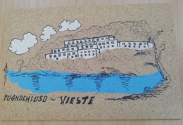 Delcampe - CARTOLINA SUGHERO ITALIA VIESTE PUGNOCHIUSO ITALY Cork Postcard Italien Kork Ansichtskarte - Foggia