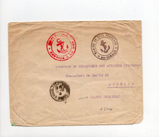 !!! LETTRE EN FRANCHISE DE 1940, CACHET MARINE EN COTE DES SOMALIS FRANCAISE, POUR LE MAROC - Storia Postale