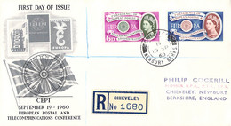 Great Britain Registered FDC 1960 Europa CEPT  (G44-1A) - 1960