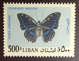 Lebanon 1965 500p Top Value Butterflies MNH - Papillons