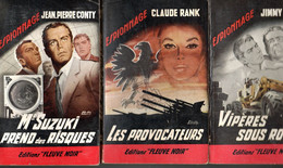 Lot 3 Collection Espionnage De 1962 * Les Provocateurs Mr Suzuki Prend Des Risque& Vipères Sous Roches N: 310.319 & 342 - Fleuve Noir