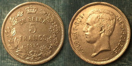 M_p> Belgio 5 Francs 1930 - 5 Frank & 1 Belga