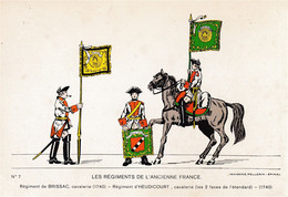 Jolie CP Série éditée En 1978 Imagerie Pellerin N°7 Régiments De L'Ancienne France, 18e Siècle - Vlaggen