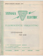 Brochure-leaflet SYLVANIA-electric Amstedam (NL) - Antwerpen-brussel-gent-kortrijk-namen (B) 1951 - Literatuur & Schema's