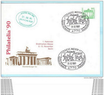 DDR EAST GERMANY GDR RDA  Ganzsache Postal (Brief Cover Lettre) 50 Pf - Letzter Tag 31.12.91 SST Slogan Cachet (19585) - Non Classificati
