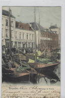 Bruxelles   -   Arrivage De Moules.   PRACHTIGE GEKLEURDE KAART!    -   1903   Naar   Braine L'Lalleud - Transport (sea) - Harbour