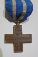 WWI - CROCE Al MERITO Di GUERRA (Regno D' Italia - Vittorio Emanuele III) Nastro Originale - Croix / Cross - Italy