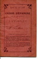 FACTURE.07.ARDECHE.LA VOULTE.LIVRET DE LA CAISSSE D'EPARGNE.1911 à 13. - Banca & Assicurazione