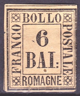 ROMAGNE 1959: 6 BAI (Marrone Chiaro) Michel-No. 7 FALSO ? ÉPREUVE ? FAKE ? Senza Gomma (*) NG OG - Romagna