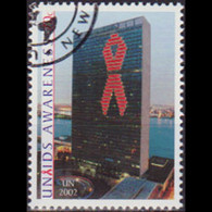 UN-NEW YORK 2002 - Scott# 835 Aids Awareness Set Of 1 CTO - Gebruikt