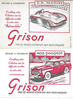 BUVARDS GRISON Série Automobile : 4CV RENAULT,403 PEUGEOT, D.B.PANHARD  21x 13 Cm (P01) - Auto's