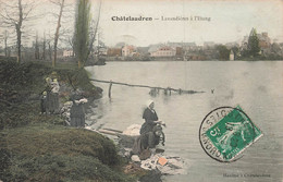 CHATELAUDREN - LAVANDIÈRES à L'étang - Légèrement Colorisée 1909 - Châtelaudren