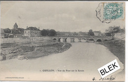 89 . Yonne .  Guillon  : Vue Du Pont  Sur Le Serein . - Guillon