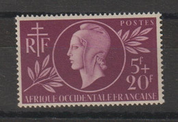 AOF 1944 Entraide Française 1, 1 Val * Charnière MH - Unused Stamps