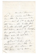 Comte Théodore De Quatrebarbes 1803 - 1871  Lettre 1867 Entourage Comte De Chambord - Autógrafos