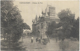 D 80. VIGNACOURT.  CHATEAU DU PARC CARTE ECRITE AN 1914. - Vignacourt