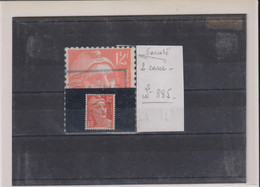 FRANCE-VARIETE-GANDON 1951-TP N°885 OB-2 Cassés TB- - Usados