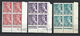 Coins Datés De France Neuf ** N  547 + 548 + 549 - 1940-1949