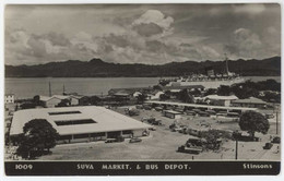 Cpa Océanie, Fidji - Suva Market & Bus Depot - édition Stinsons - Fidji