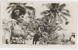 Cpa (verso Vierge) Océanie, Fidji - Fijian Girl With Hibiscus - édition Stinsons - Fidji