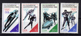 ALLEMAGNE Germany DDR 1988 JO Calgary Biathlon Ski Patinage Bob Yv 2754/2757 MNH ** - Inverno1988: Calgary