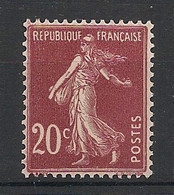 FRANCE - 1907 - N°Yv. 139 - Semeuse 20c Brun-rouge - Neuf Luxe ** / MNH / Postfrisch - Neufs