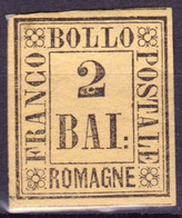 ROMAGNE 1959: 2 BAI (giallo) Michel-No. 3 * Con Linguella - Mit Falzspur - Avec Charnière - MH (Michel 40.00 Euro Per *) - Romagne