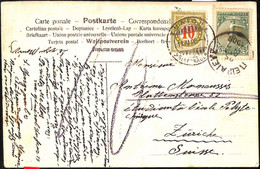 BK0118 - GREECE - POSTAL HISTORY - 1906 Olympics POSTCARD To SWITZERLAND Taxed! - Ete 1896: Athènes