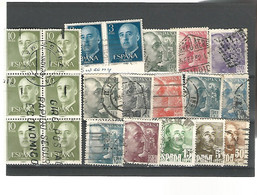 55241 ) Collection Spain Postmark Block Perfin - Collections