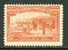 -1908-"Tercentenary" MH (*) Champlain's Departure To The West - Ongebruikt