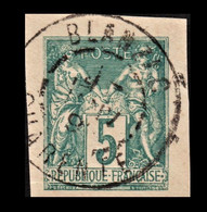 France Sage Yt 75 ?  > N Sous U > CAD 18??  BLANZAC  Charente > Fragment D' Entier - 1876-1898 Sage (Type II)