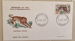 MALI Felins, Panthere, Yvert N° 74 Sur FDC, Enveloppe 1 Er Jour - Raubkatzen