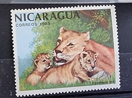 NICARAGUA Felins, Panthere LION, Yvert N° 1505 Neuf Sans Charnière MNH - Felinos