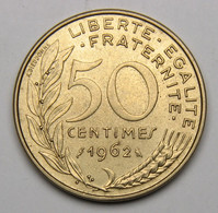 RARE En L'ETAT : SPL+ ! 50 Centimes Marianne, Col à 3 Plis, Bronze-aluminium, 1962 - V° République - 50 Centimes