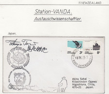 Ross Dependency Vanda Station 1976 Signature 2 Japanse Team Members Ca Scott Base 18 DE 76 (CB154) - Lettres & Documents